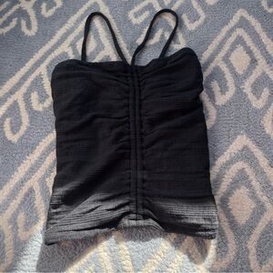 black halter tank top